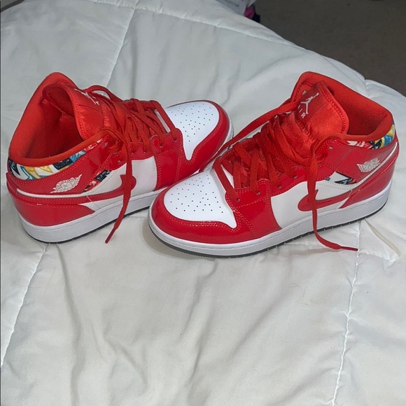 Kids Red and White Sneakers